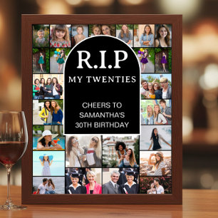 Poster Aniversário de 30 anos Colagem de Fotos Arco RIP M