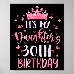 Poster Aniversário de 30 anos da Filha nk Feliz 30 Anos