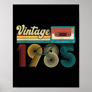 Poster aniversário de 40 anos de fita cette Vintage 1985