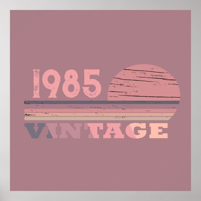 Poster Aniversário de 40 anos personalizado de quarenta a (Frente)