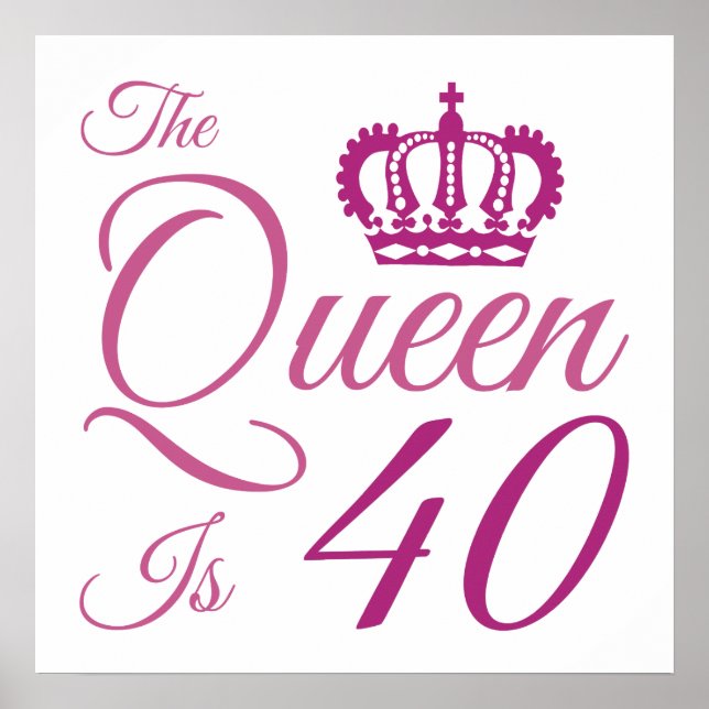 Poster aniversário de 40 anos Queen (Frente)