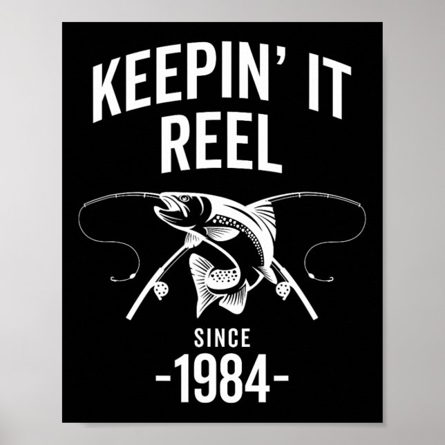 Poster Aniversário de 41 anos Mantendo Reel Desde 1984 Pe (Frente)