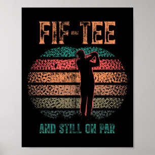 Poster Aniversário de 50 Anos Engraçado Piada de Golfe Jo