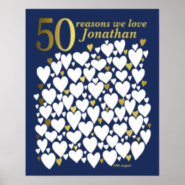 Poster Aniversário de 50 anos Ouro Azul 50 Razões pelas q