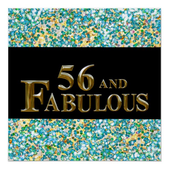 Pôster Aniversário de 56 anos (Frente)