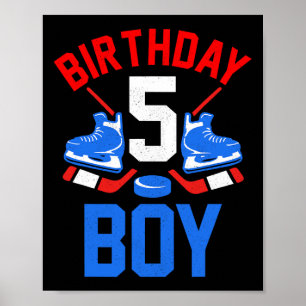 Poster Aniversário De 5 Para Meninas 5 Anos De Hóquei No