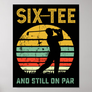 Poster Aniversário de 60 anos engraçado de golfe Golfe 60