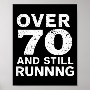 Poster Aniversário de 70 anos Corredores mais velhos sobr