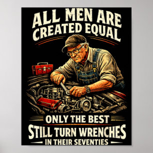 Poster Aniversário de 70 anos do homem chave de fenda mec