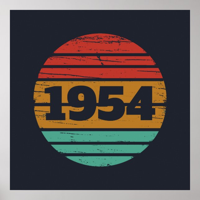 Poster Aniversário de 70 anos personalizado vintage (Frente)