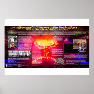 Poster Aniversário de 70 de Israel - Geração de Árvor