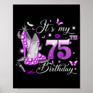 Poster Aniversário de 75 anos Rosa Rainha de 75 anos de i