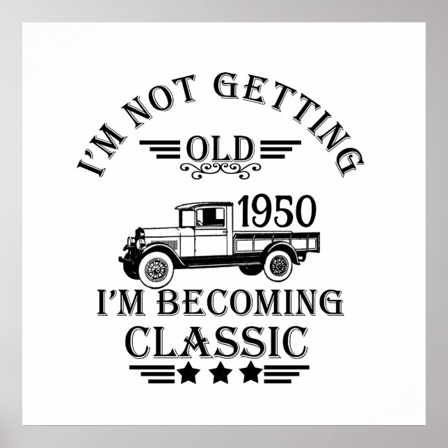 Poster Aniversário de 75 anos vintage personalizado (Frente)