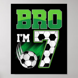 Poster Aniversário de 7 anos do menino Bro Eu tenho 7 ano