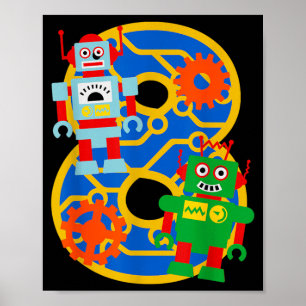 Poster Aniversário de 8 anos Crianças de 8 anos Pequeno R