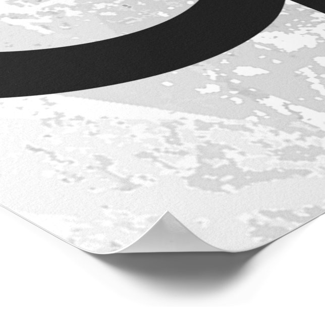 Pôster Aniversário de 90 Décadas Branco (Borda)