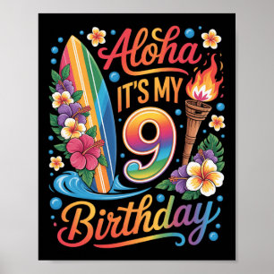 Poster Aniversário de 9 anos no cruzeiro de férias tropic