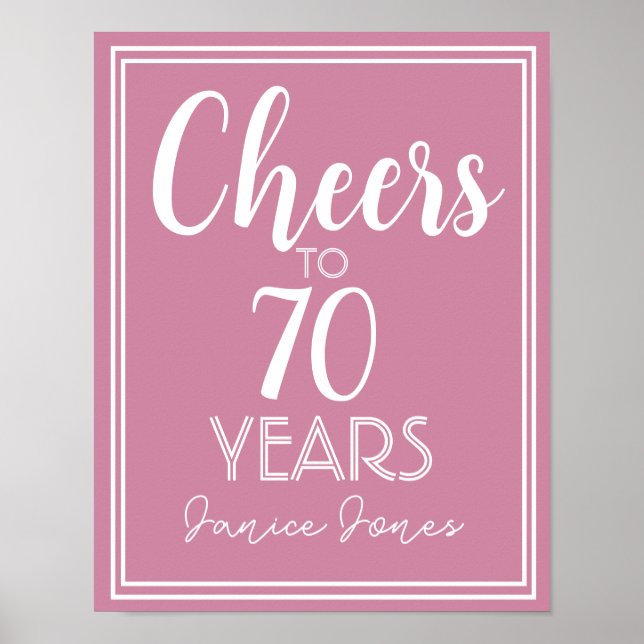 Poster Aniversário de Aniversário de Aniversário de Anive (Frente)