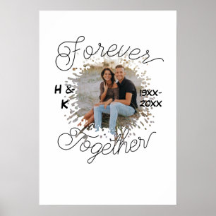 POSTER ANIVERSÁRIO DE CASAL PARA SEMPRE FOTO ANO 
