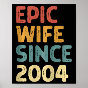 Poster Aniversário De Casamento De 21 ruas Para Sua Espos