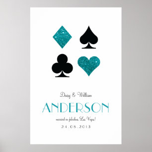 Poster Aniversário de casamento de Las Vegas do destino