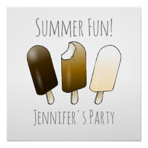 Pôster Aniversário de Diversão de Verão