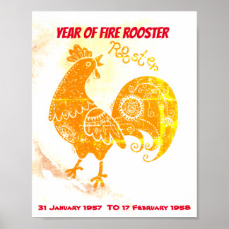 POSTER ANIVERSÁRIO DE FIRE ROOSTER