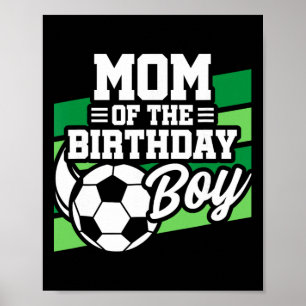 Poster Aniversário de Futebol - Aniversário da Mamãe - An
