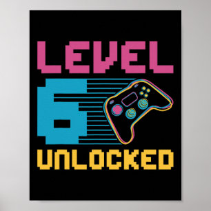 Poster Aniversário de jogos desbloqueados do nível 6