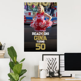 Poster Aniversário de Líder de Torcida do Ensino Médio ou