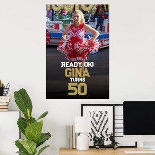 Poster Aniversário de Líder de Torcida do Ensino Médio ou