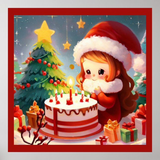 Poster Aniversário de Natal 1 (Frente)