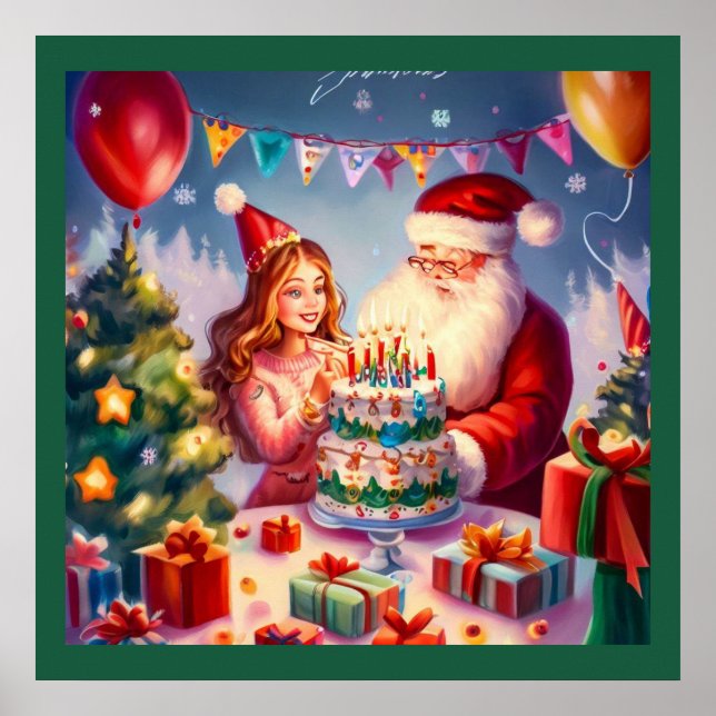 Poster Aniversário de Natal 8 (Frente)