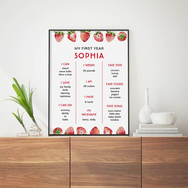 Poster Aniversário de um ano da Moranguinho (Criador carregado)