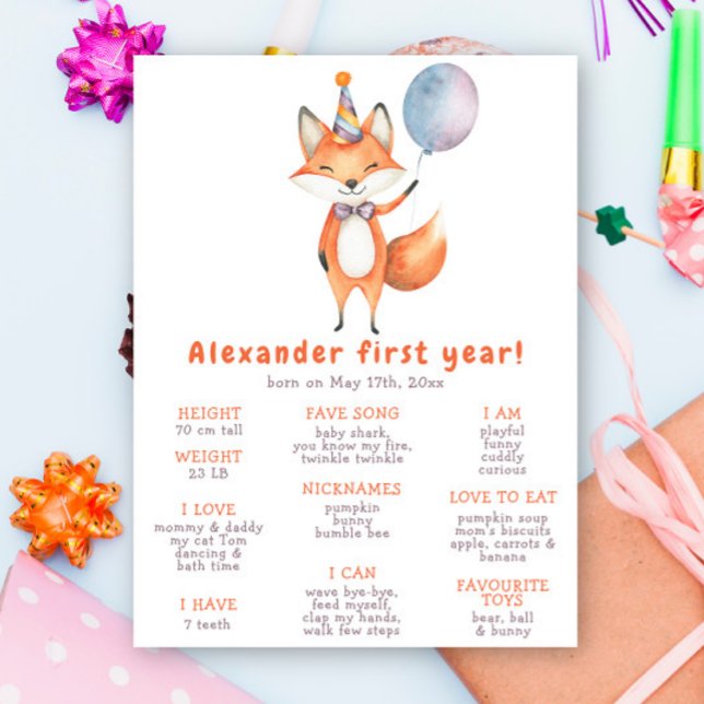 Poster Aniversário de um ano do adorável FOX (Criador carregado)