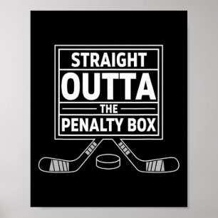 Poster Aniversário direto da caixa de penalidade de hóque