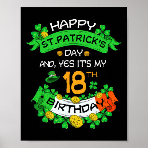 Poster Aniversário do 18º Dia de São Patrício Oferece Men