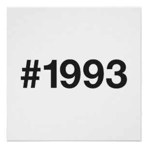 Pôster Aniversário do Aniversário de 1993 Hashtag 30