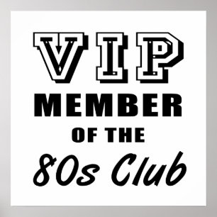 Pôster aniversário do clube do anos 80