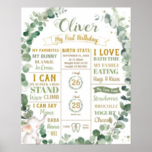 Poster Aniversário do Elefante Greenerescente - Estadas d