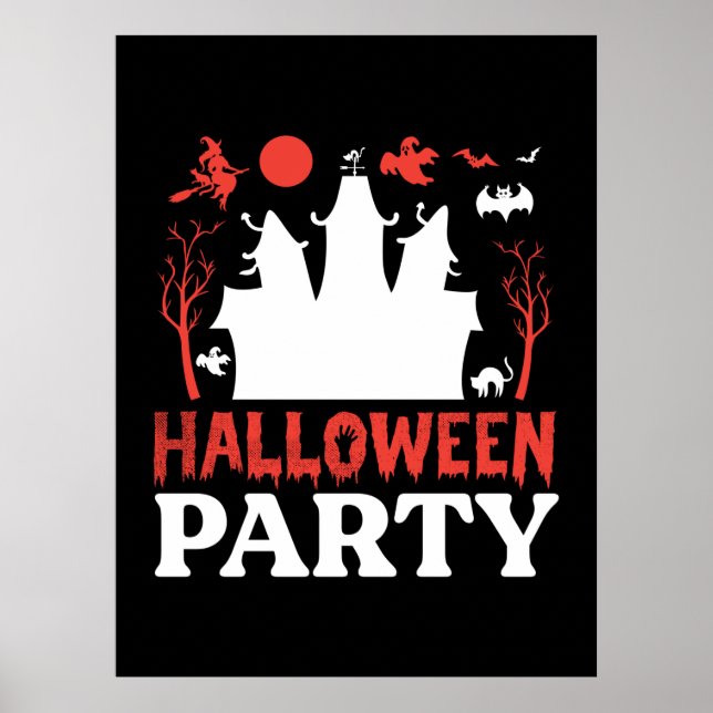Poster Aniversário do Festa de Halloween (Frente)