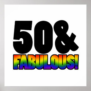 Poster Aniversário do gay fabuloso 50th