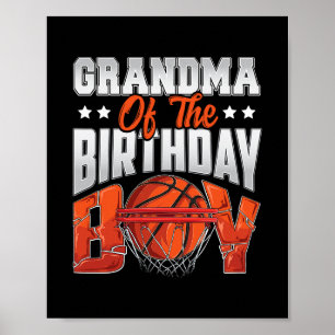 Poster Aniversário do Menino da Família Sketll Vovó Festa