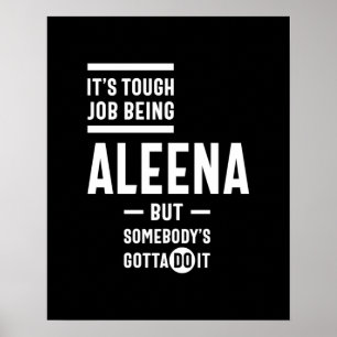 Poster Aniversário do Nome Personalizado Aleena
