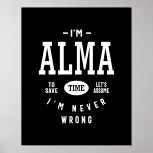 Poster Aniversário do Nome Personalizado Alma