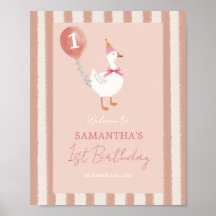 Aniversário do Pequeno Bobo Ganso Rosa