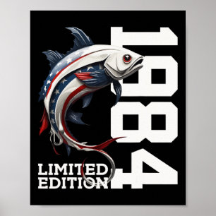 Poster Aniversário do Pescador Edição Limitada de Pesca 1