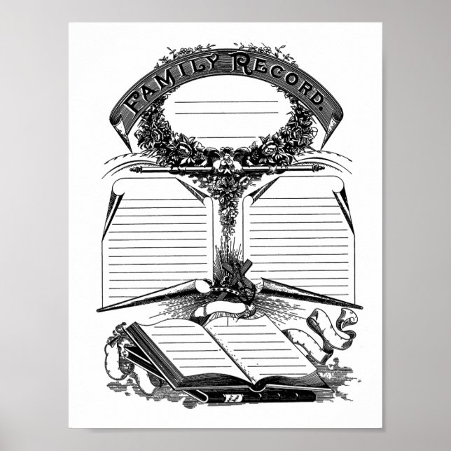 Poster Aniversário do Registro Familiar, Casamento de Mor (Frente)