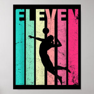 Poster Aniversário do Retro Voleibol Amantes de Anos