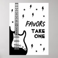 Aniversário do Rock and Roll Guitar Favorece Sinal